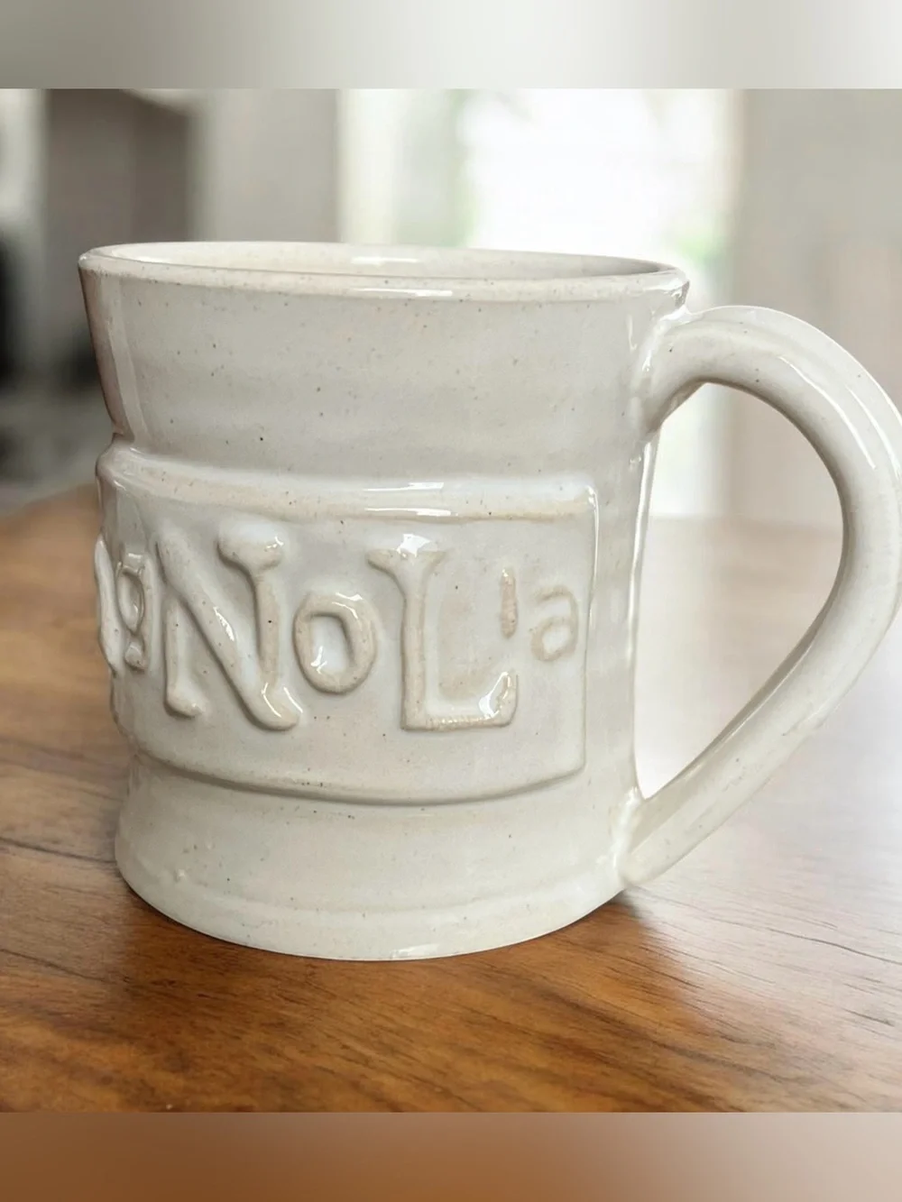 Magnolia Coffee Mug 3D Raised Lettering Textured Rustic